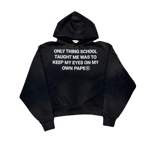 Black EYES ON MY OWN PAPER Hoodie