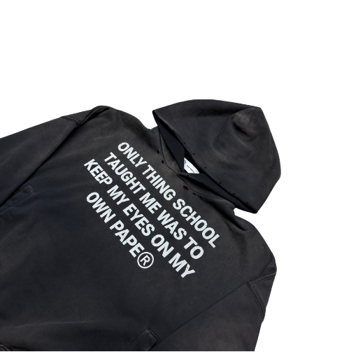 Black EYES ON MY OWN PAPER Hoodie