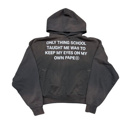 Grey EYES ON MY OWN PAPER Hoodie
